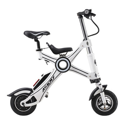 10-inch folding electric bicycle aluminum alloy chainless electric bike light and fast folding ebike with child seat