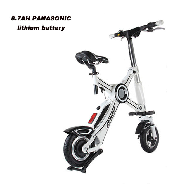 10-inch folding electric bicycle aluminum alloy chainless electric bike light and fast folding ebike with child seat easy-smart-way.myshopify.com
