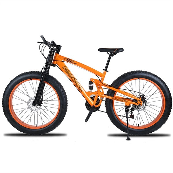 Running Leopard 7/21/24 Speed 26x4.0 Fat bike Mountain Bike Snow Bicycle Shock Suspension Fork Free delivery Russia bicycle easy-smart-way.myshopify.com