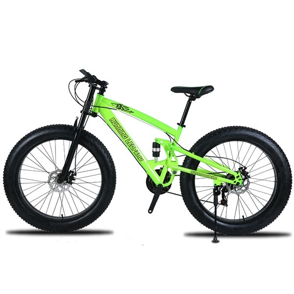 Running Leopard 7/21/24 Speed 26x4.0 Fat bike Mountain Bike Snow Bicycle Shock Suspension Fork Free delivery Russia bicycle easy-smart-way.myshopify.com