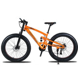 Running Leopard 7/21/24 Speed 26x4.0 Fat bike Mountain Bike Snow Bicycle Shock Suspension Fork Free delivery Russia bicycle easy-smart-way.myshopify.com