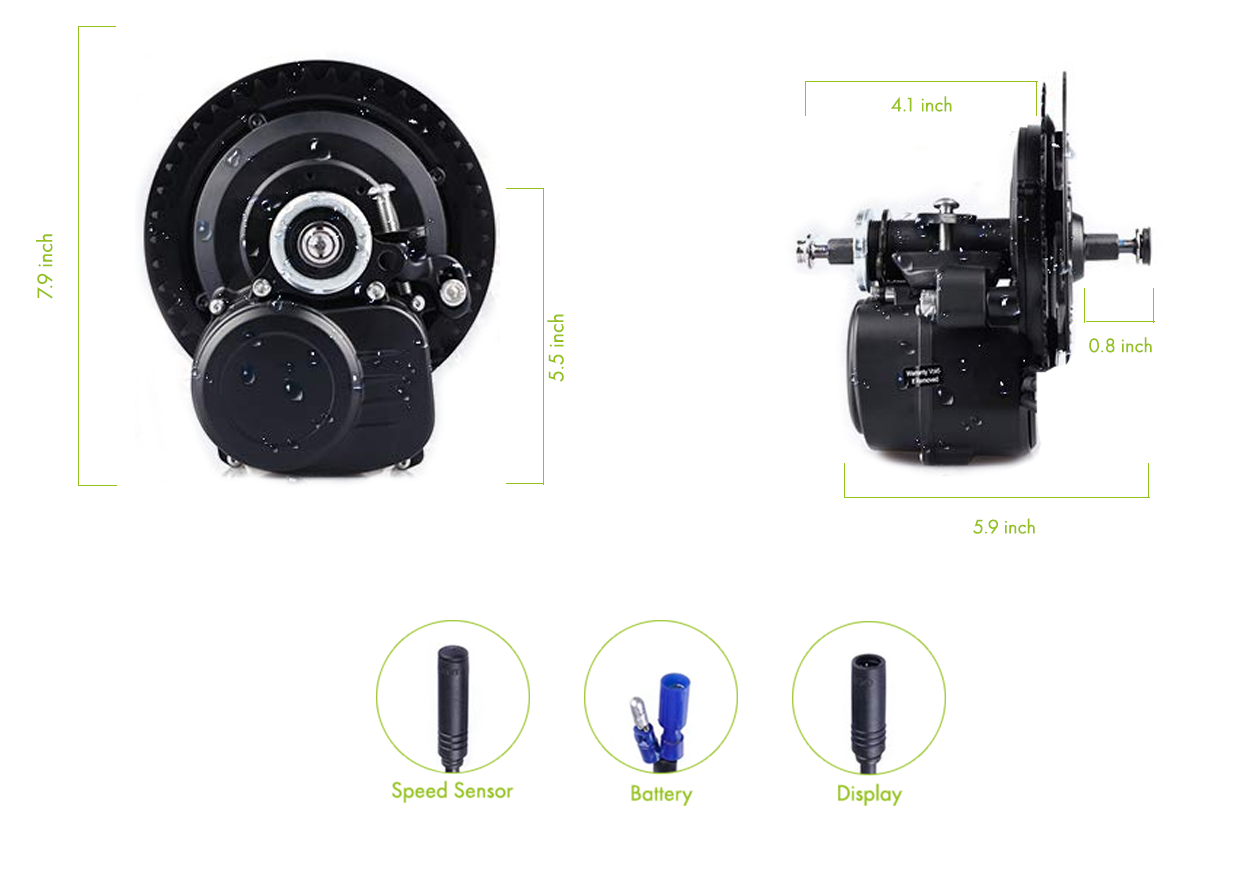 36V 350W Mid-Drive Motor e-Bike Conversion Kit easy-smart-way.myshopify.com