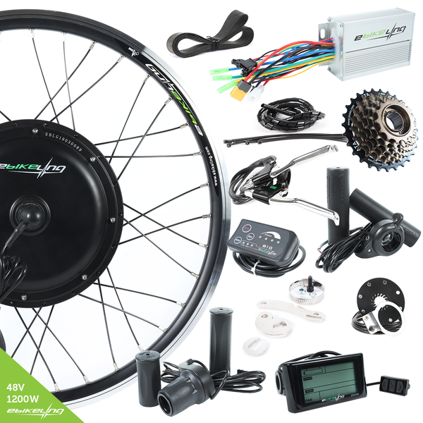 48V 1200W 24" Direct Drive Front Rear Electric Bicycle Conversion Kit easy-smart-way.myshopify.com